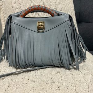 Mulberry Small Iris Fringe Handbag